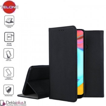 Telone smart magnet  atverčiamas dėklas - juodas (telefonui Alcatel 1S (2021) - 3L (2021)